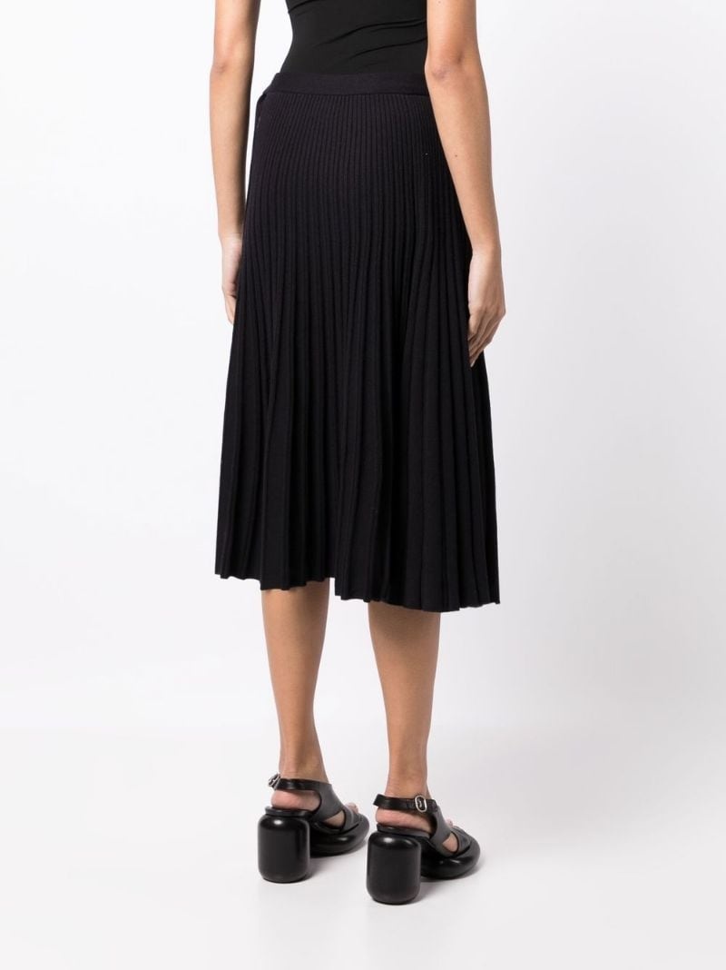 Pleated wool skirt - 4