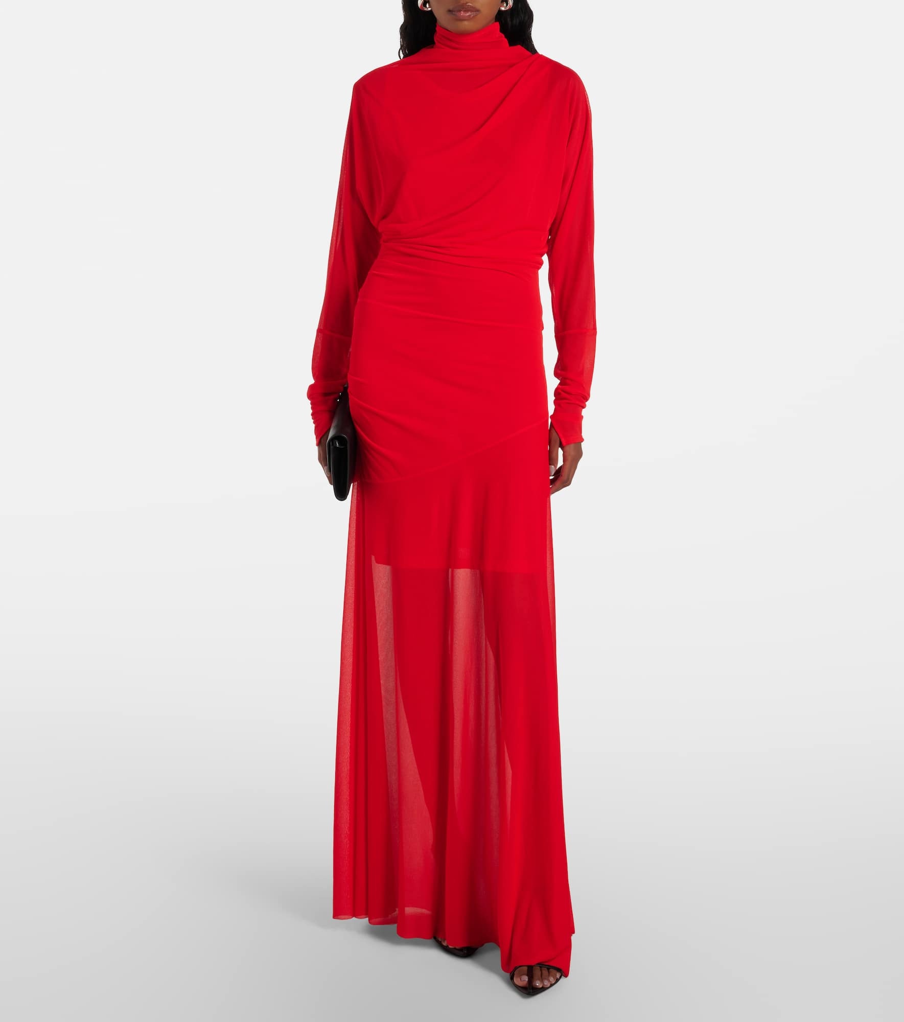 Paula sheer crêpe jersey gown - 2