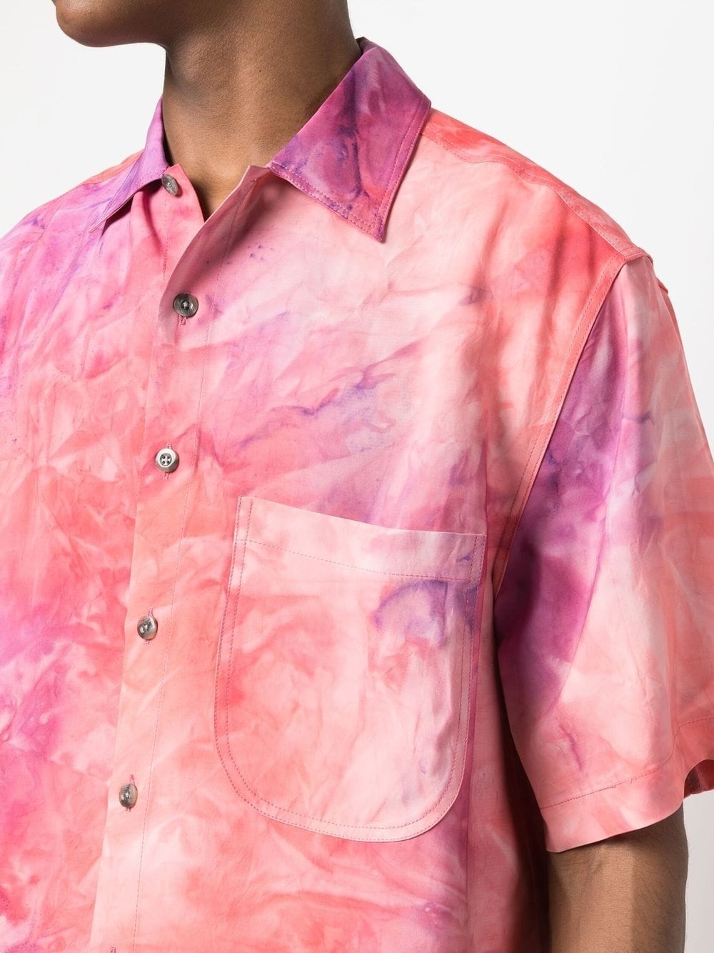 tie-dye short-sleeve shirt - 5