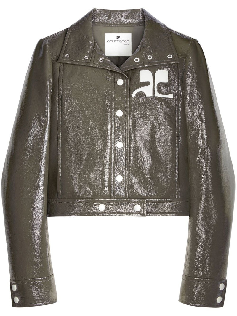 Reedition Vinyl appliqué-logo jacket 1