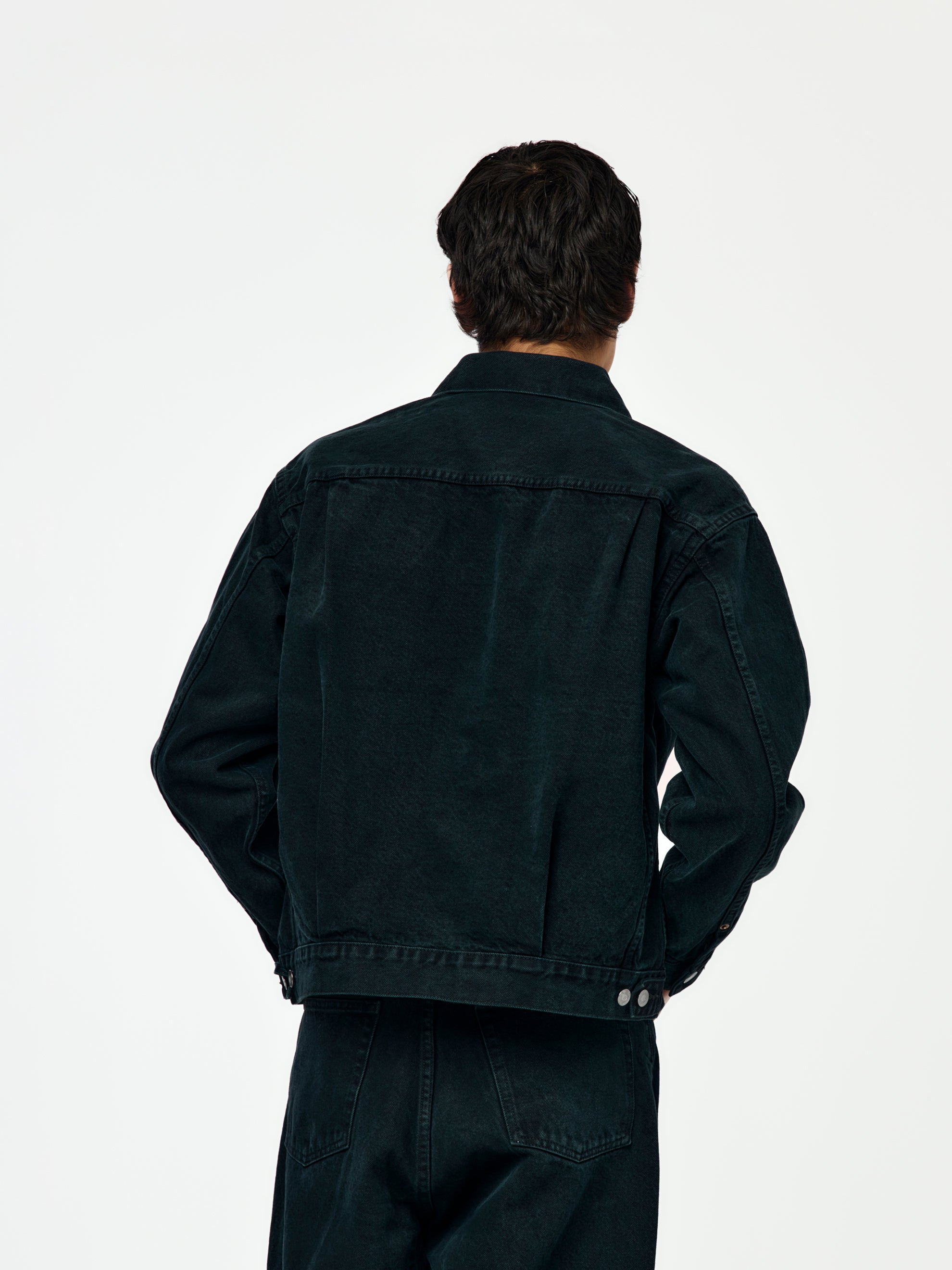 2ND TYPE BLACK DENIM JACKET (BLACK) - 3