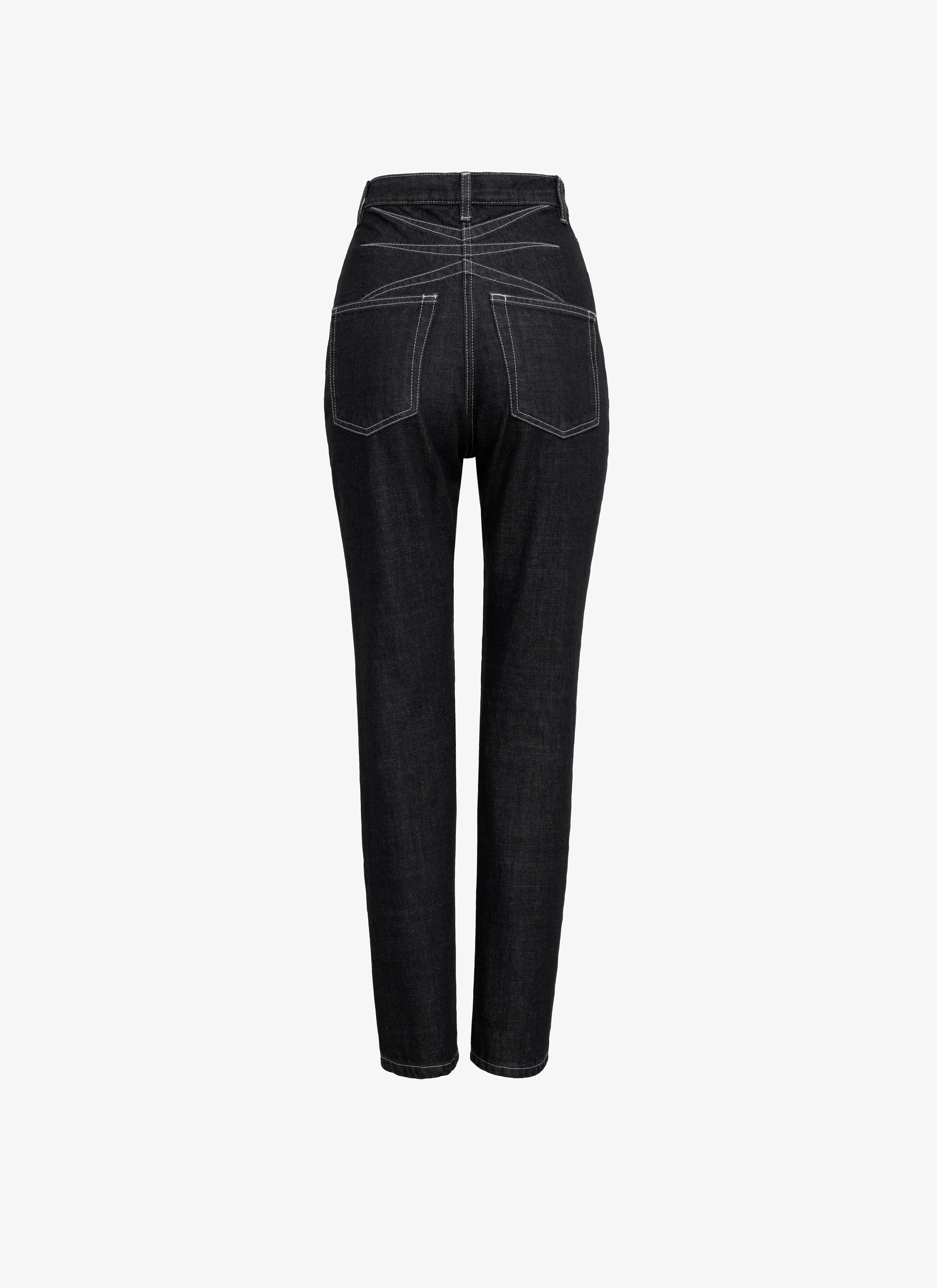 HIGH WAIST DENIM PANT - 2