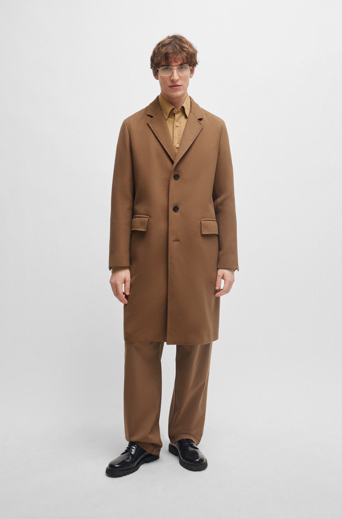 SLIM-FIT COAT IN A COTTON BLEND - 2