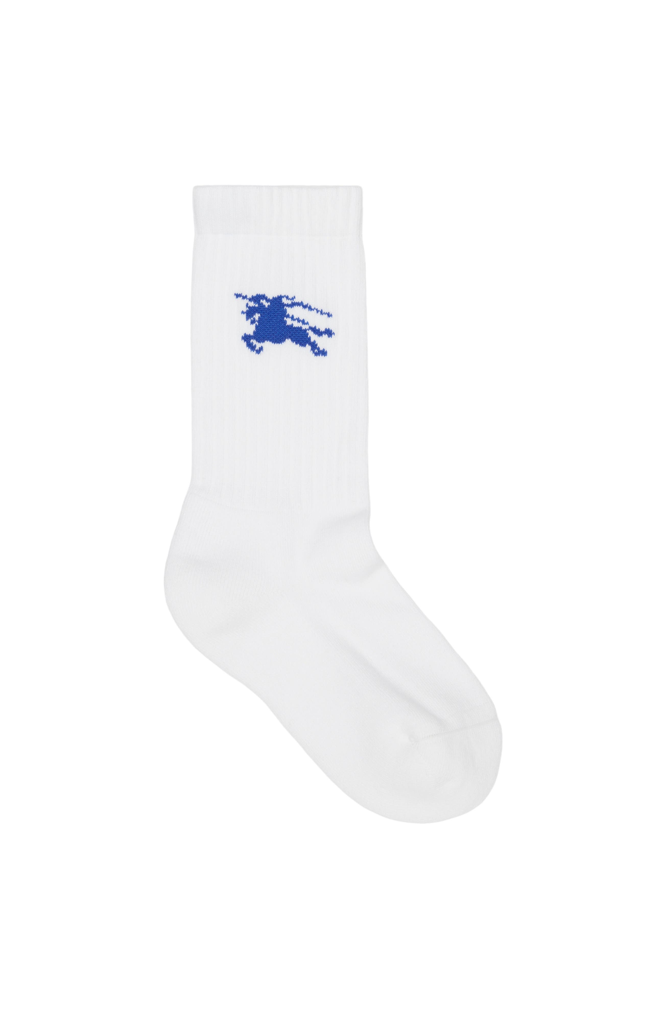 burberry Ribbed Cotton Blend Socks in White at Nordstrom - 1
