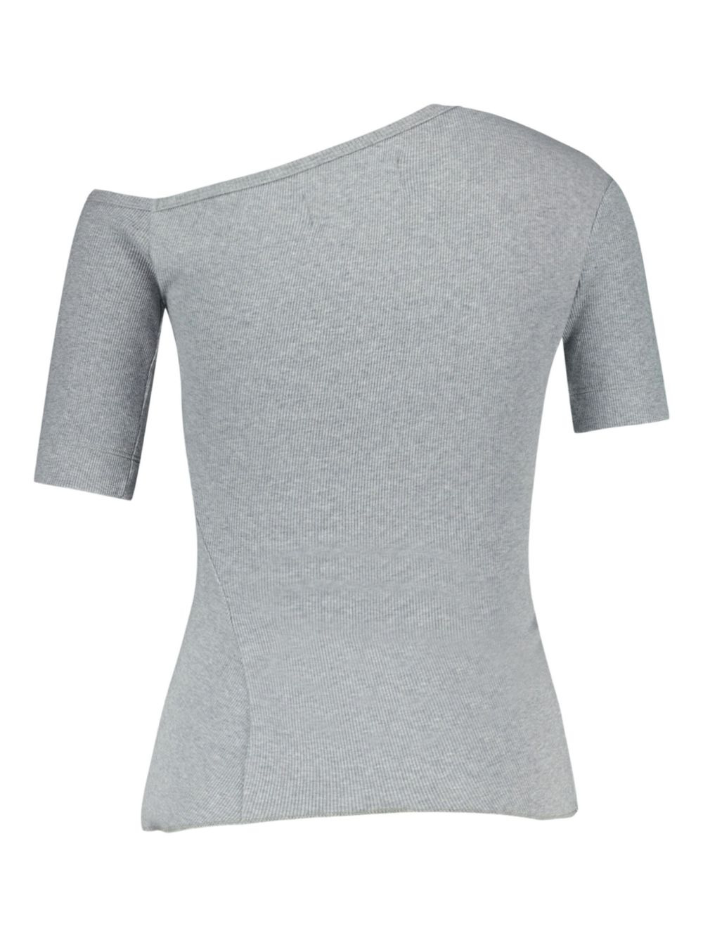 asymmetrical-ribbed T-shirt - 2