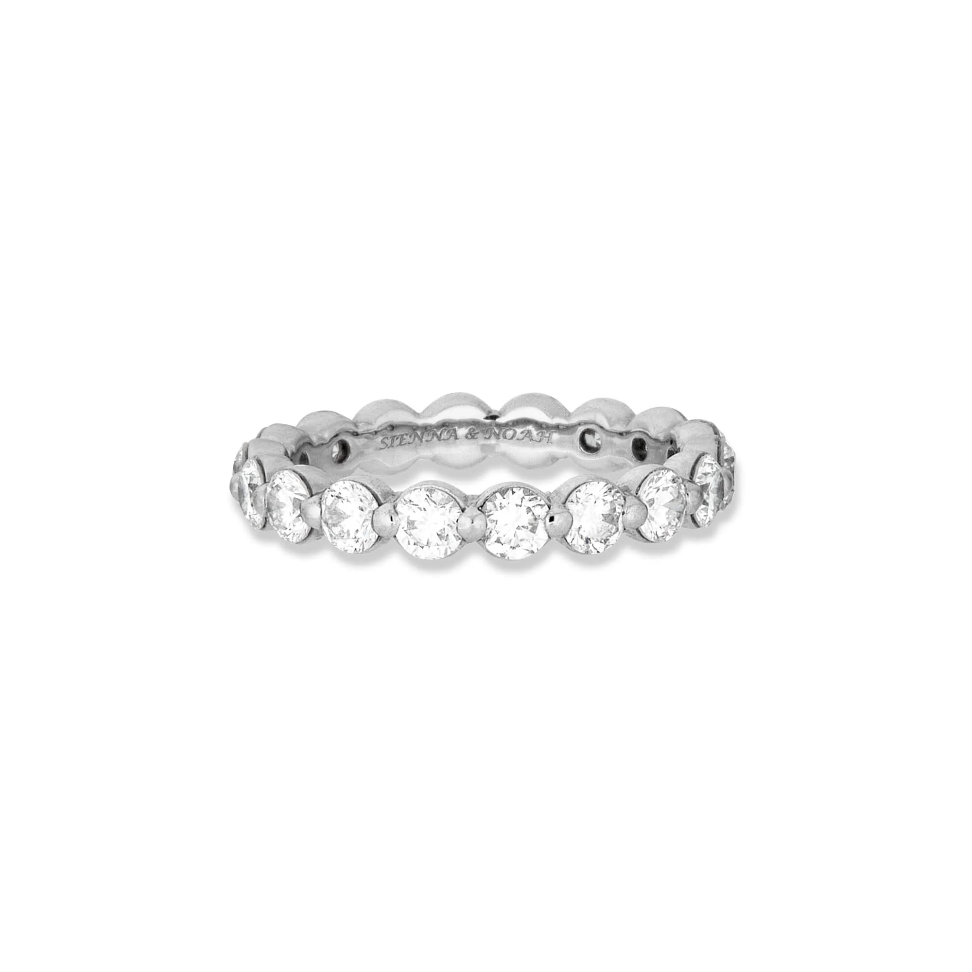 LAB-Created Shared Prong Eternity Band - 1