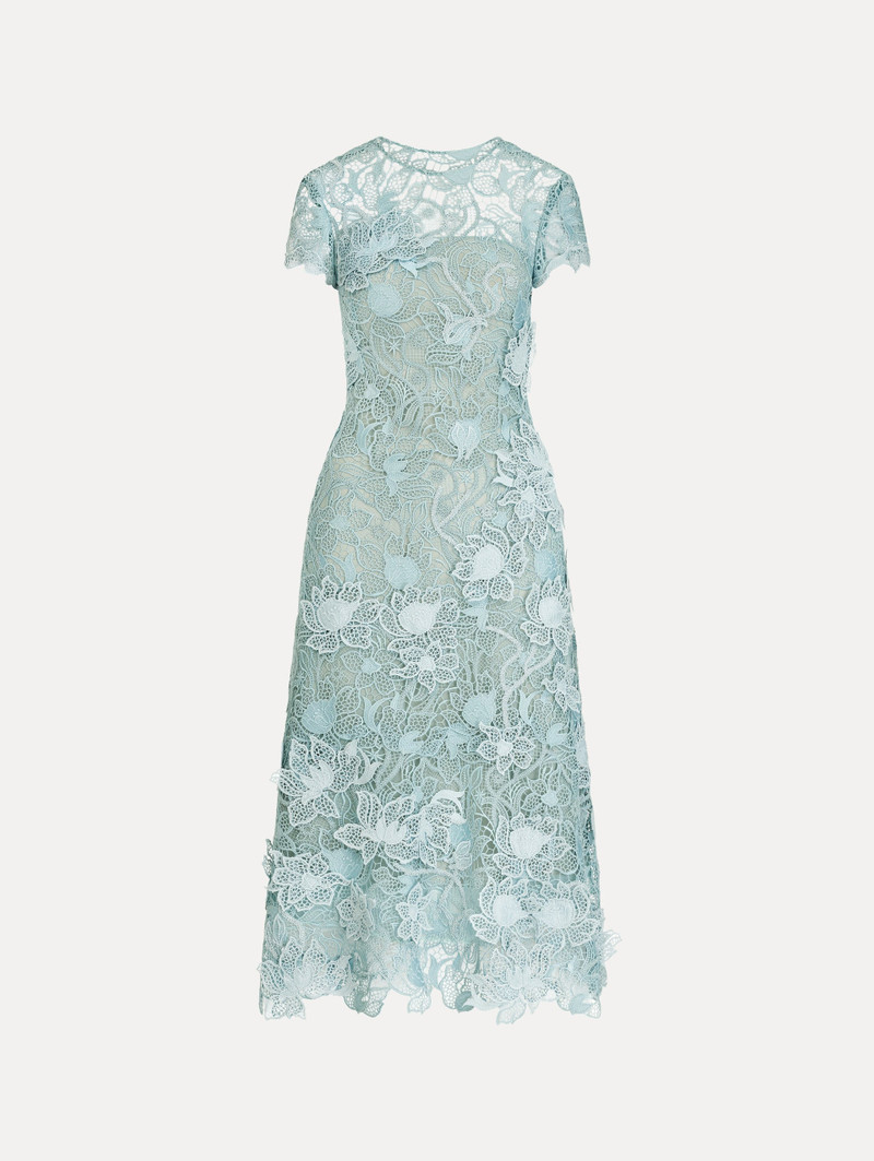CORDED BOTANICAL GUIPURE DRESS 1