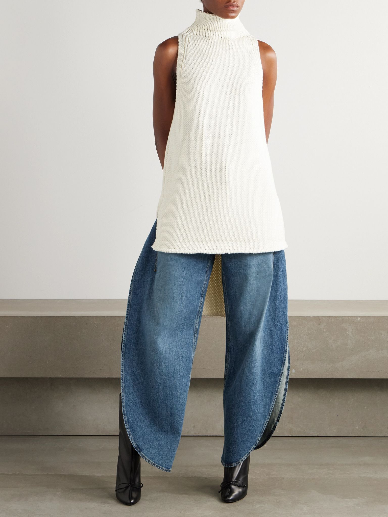 High-rise barrel-leg jeans Blue - 2