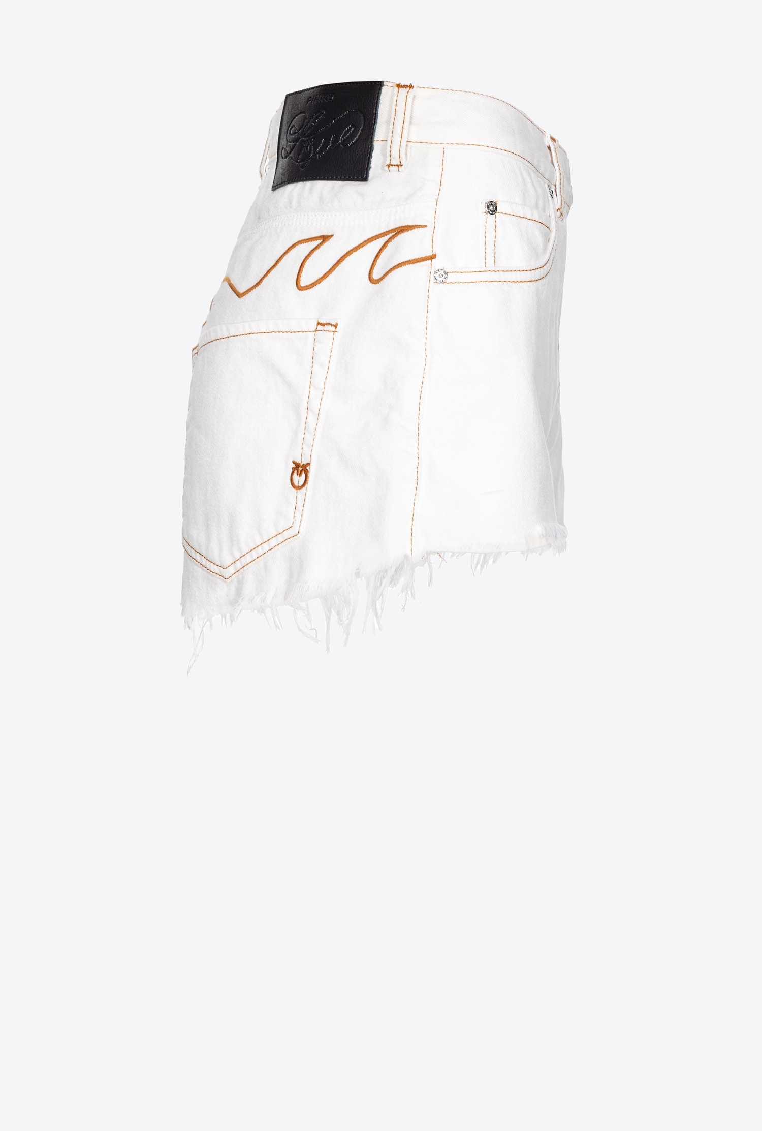 FRINGED SHORTS WITH EMBROIDERY ON THE BACK - 7