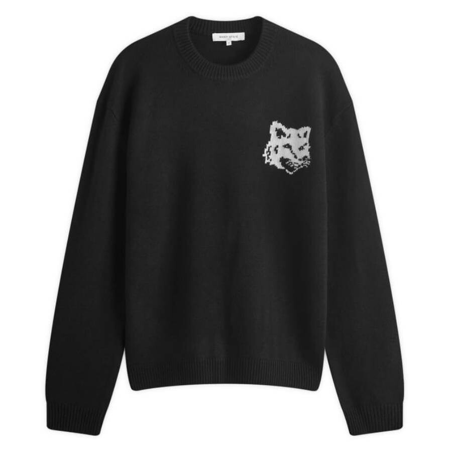 Maison Kitsune Fox Head Intarsia Wool Jumper - 5