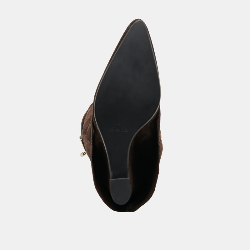 AGGY BOOTS DK BROWN SUEDE 9