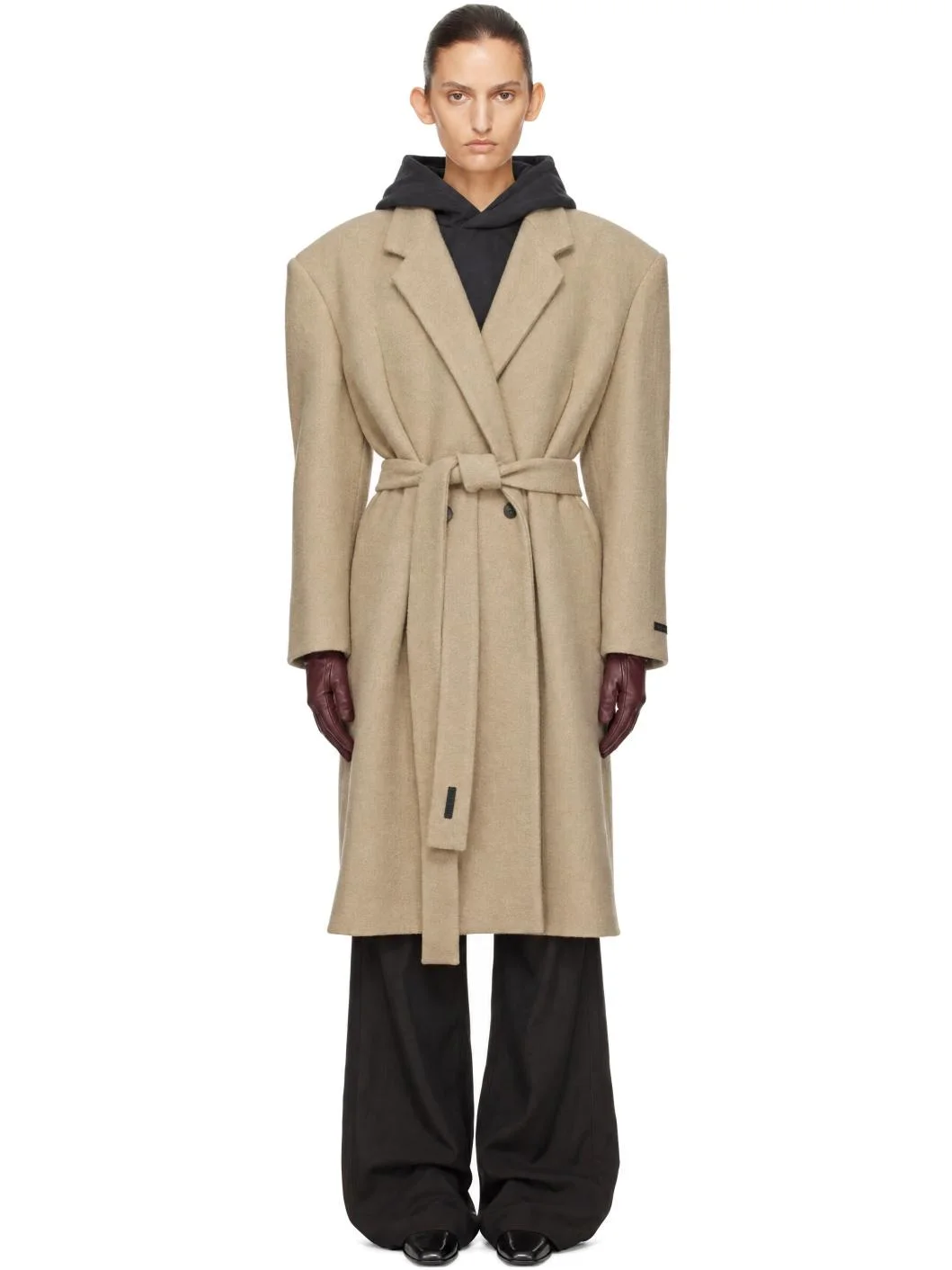 Beige Relaxed Coat - 1