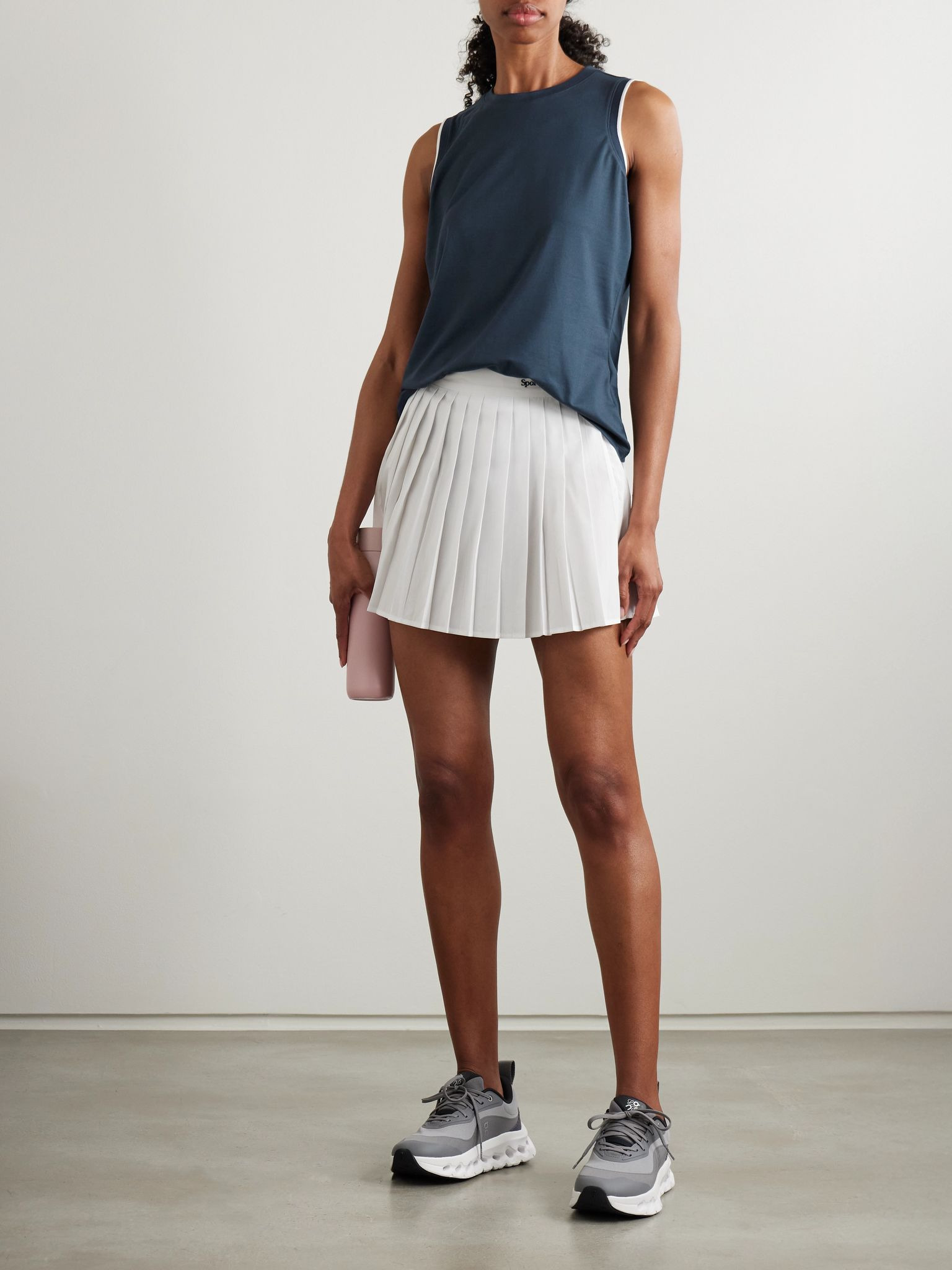 Arton stretch-jersey tank Navy - 2