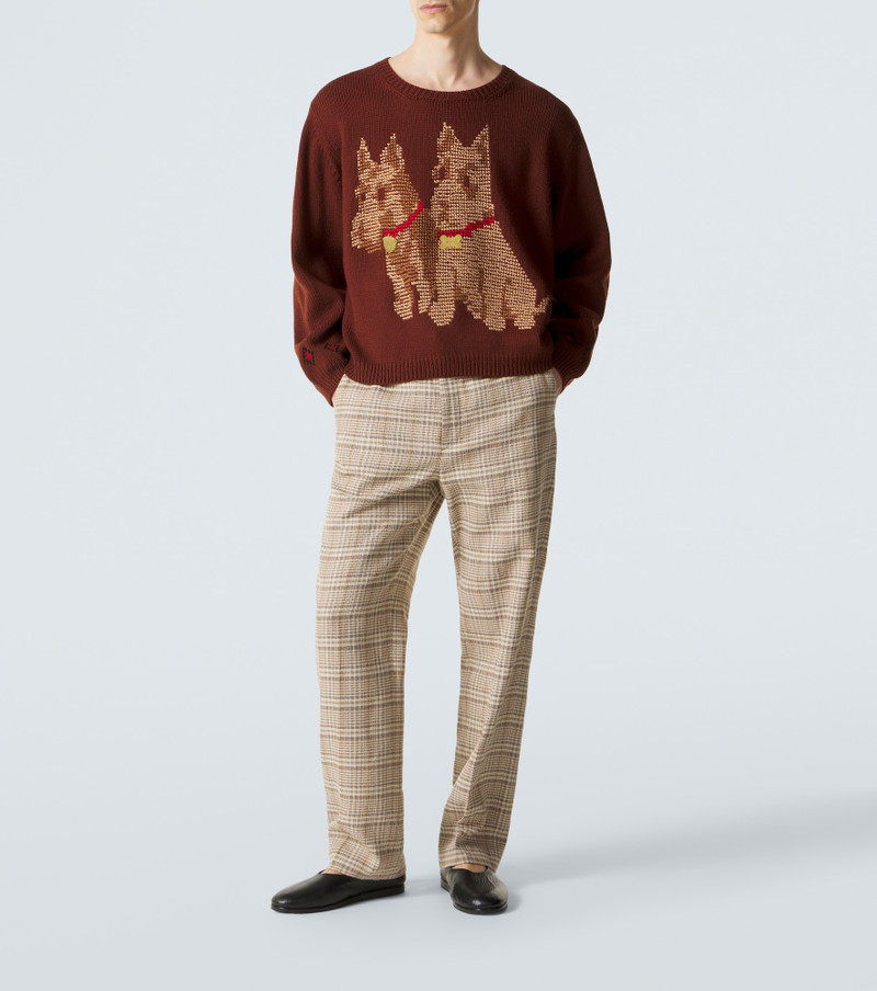 BODE Scottie embroidered wool sweater outlook