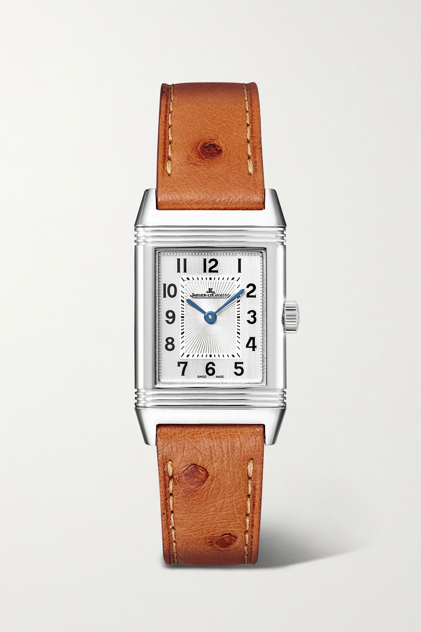 Reverso Classic Hand-Wound 21mm small stainless steel and ostrich watch  - 1