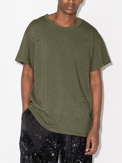 AMIRI distressed perforated T-shirt outlook