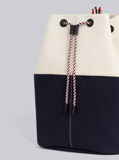Thom Browne Off White Double Face Cotton Canvas Sailor Bag outlook