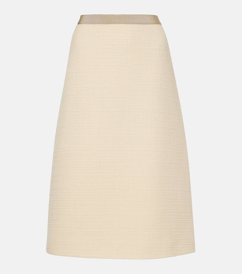 Mossi wool-blend tweed midi skirt 1