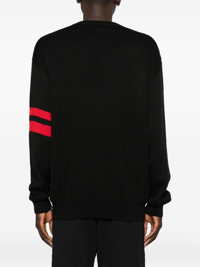 logo-detailing striped sweater 4