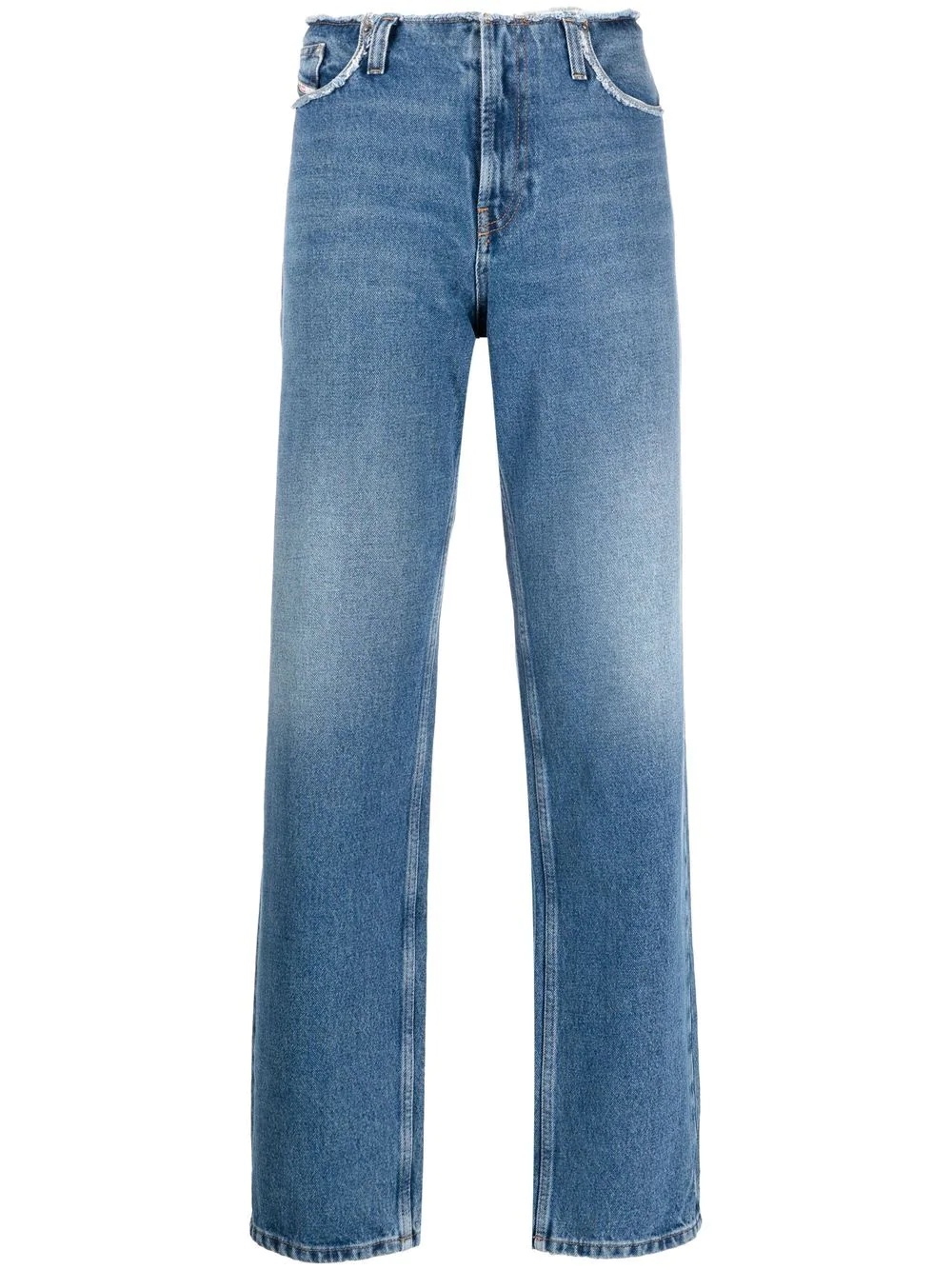 mid-rise straight leg jeans - 1