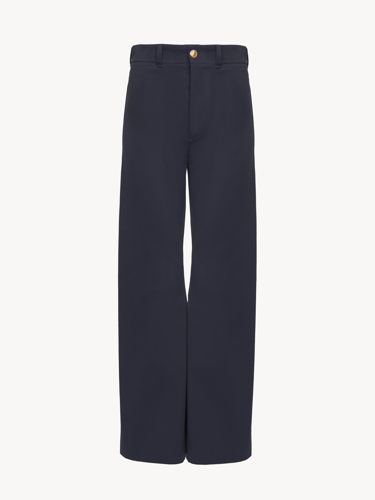 CROPPED FLARED PANTS IN COTTON GABARDINE - 2