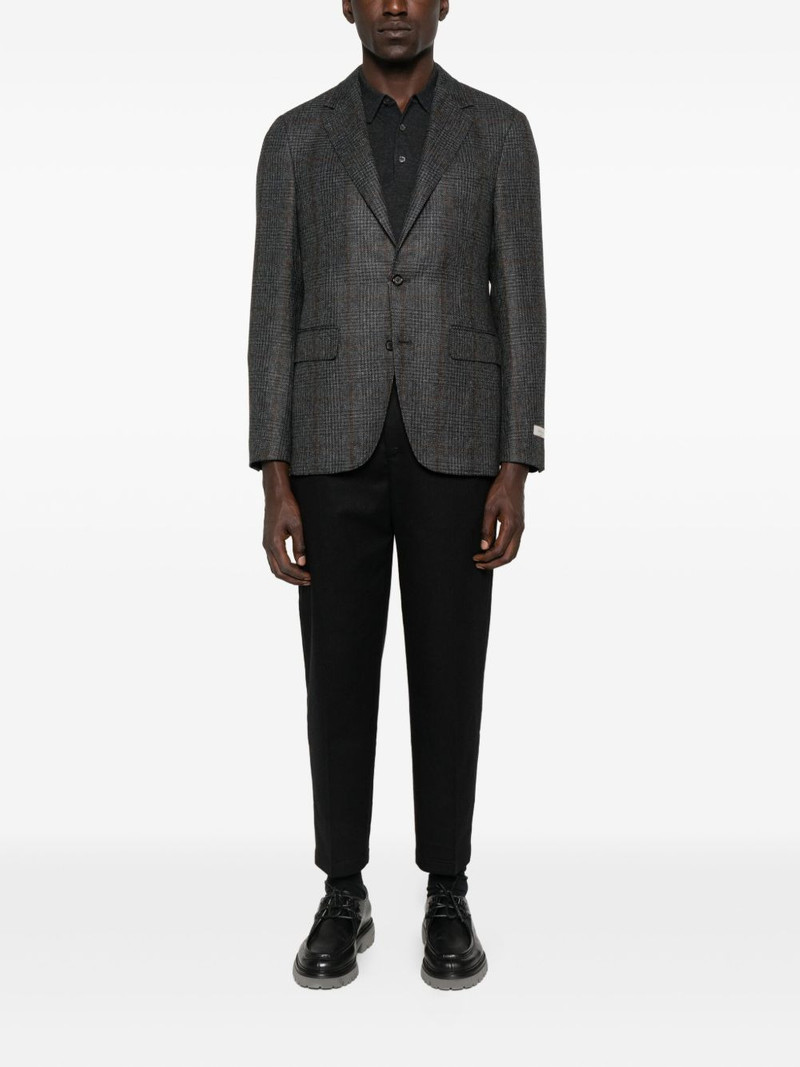 Canali checked wool blazer outlook