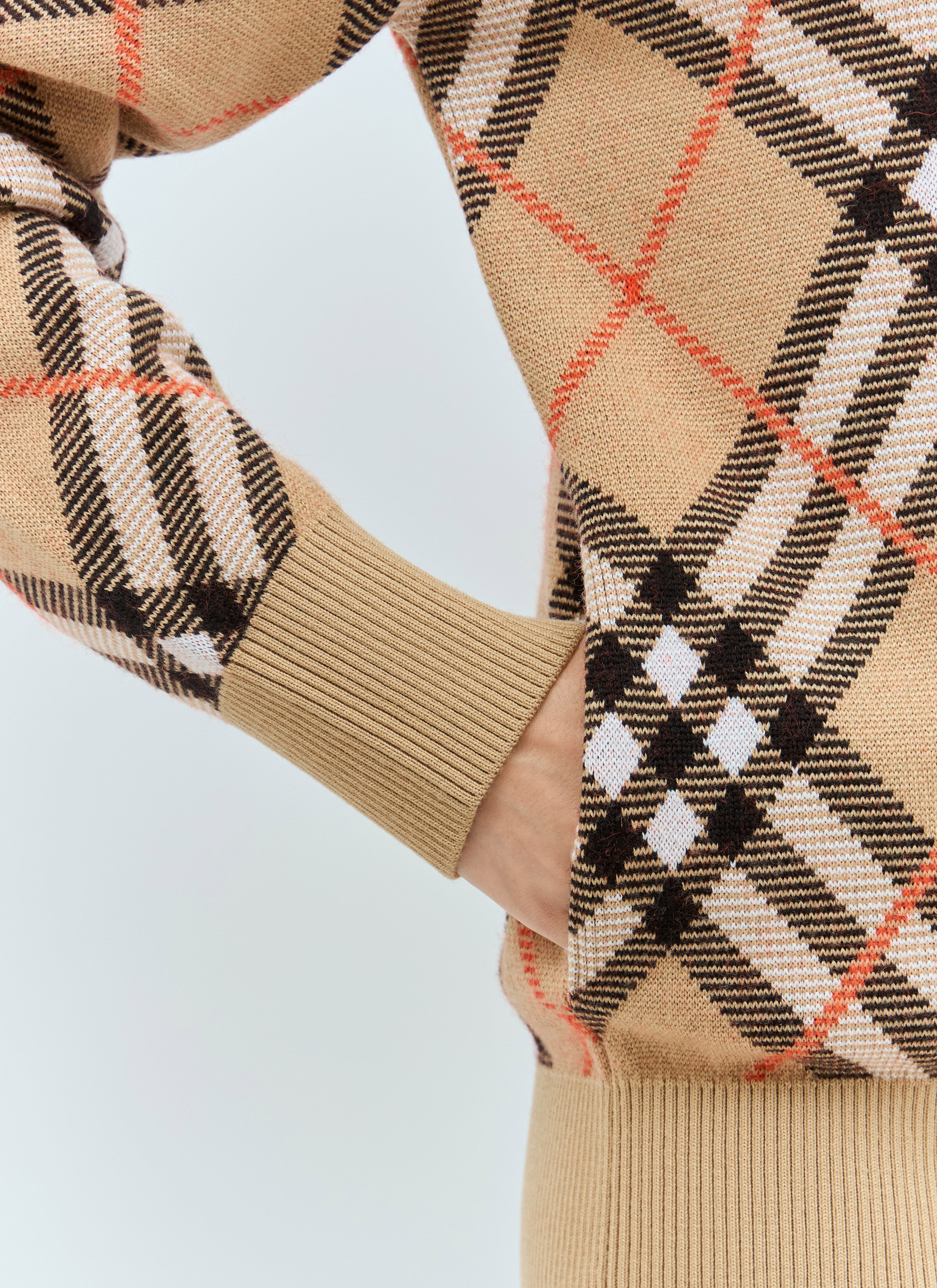 Check Wool-Blend Cardigan - 4