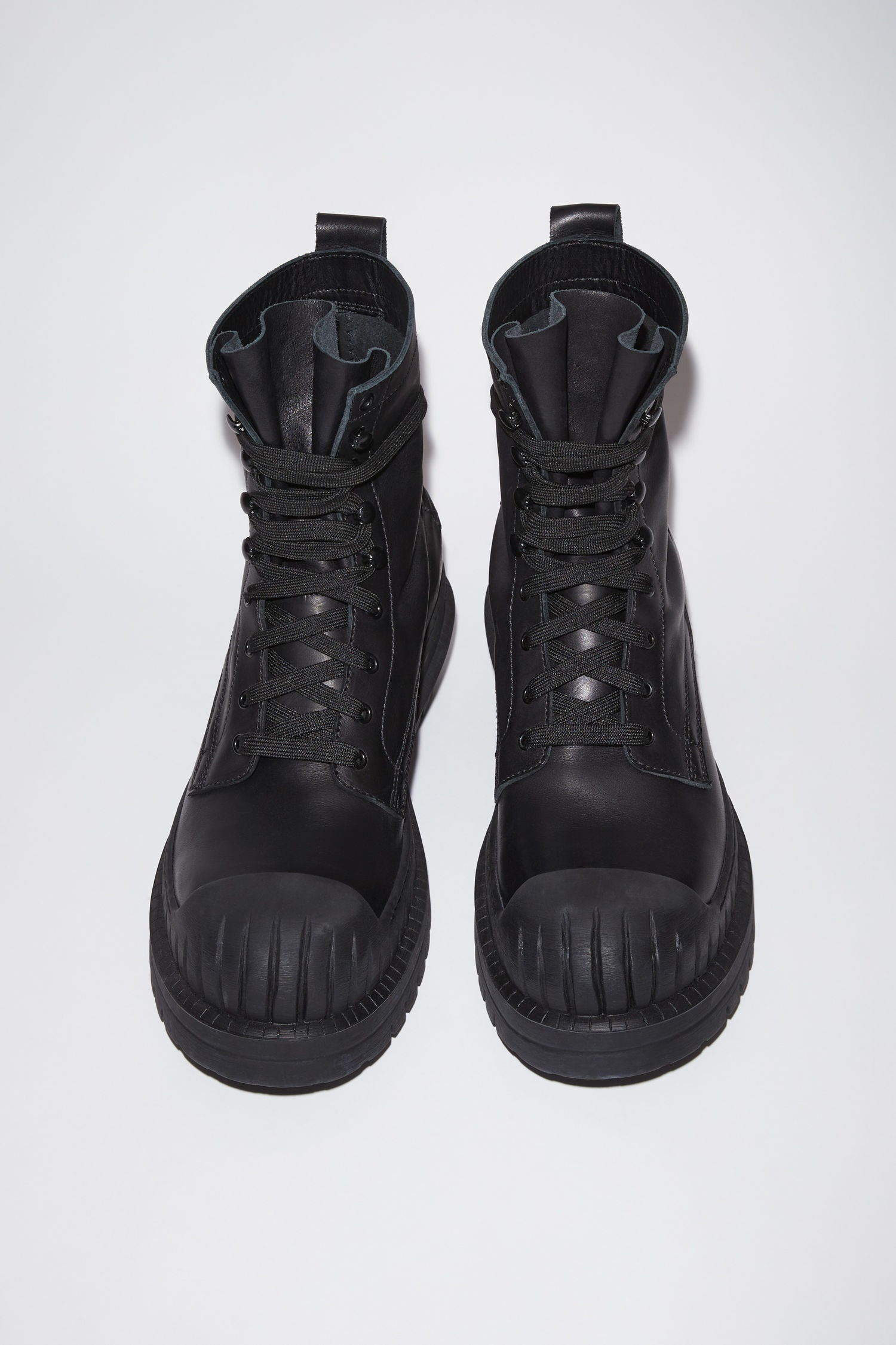 Lug sole ankle boots - Black/black - 2