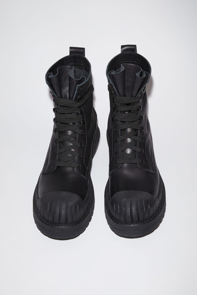 Acne Studios Lug sole ankle boots - Black/black outlook