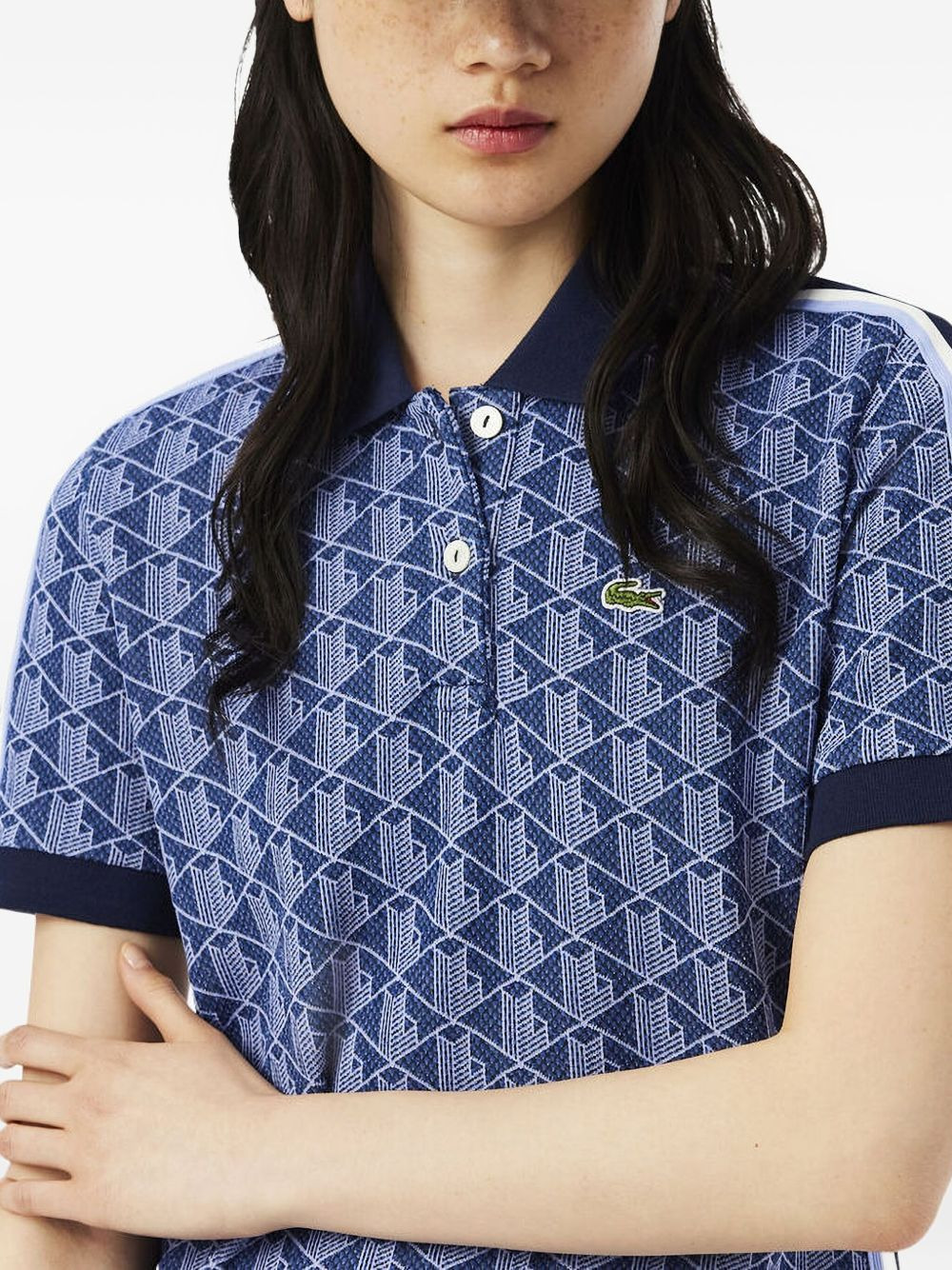 polo-neck patterned mini dress - 3