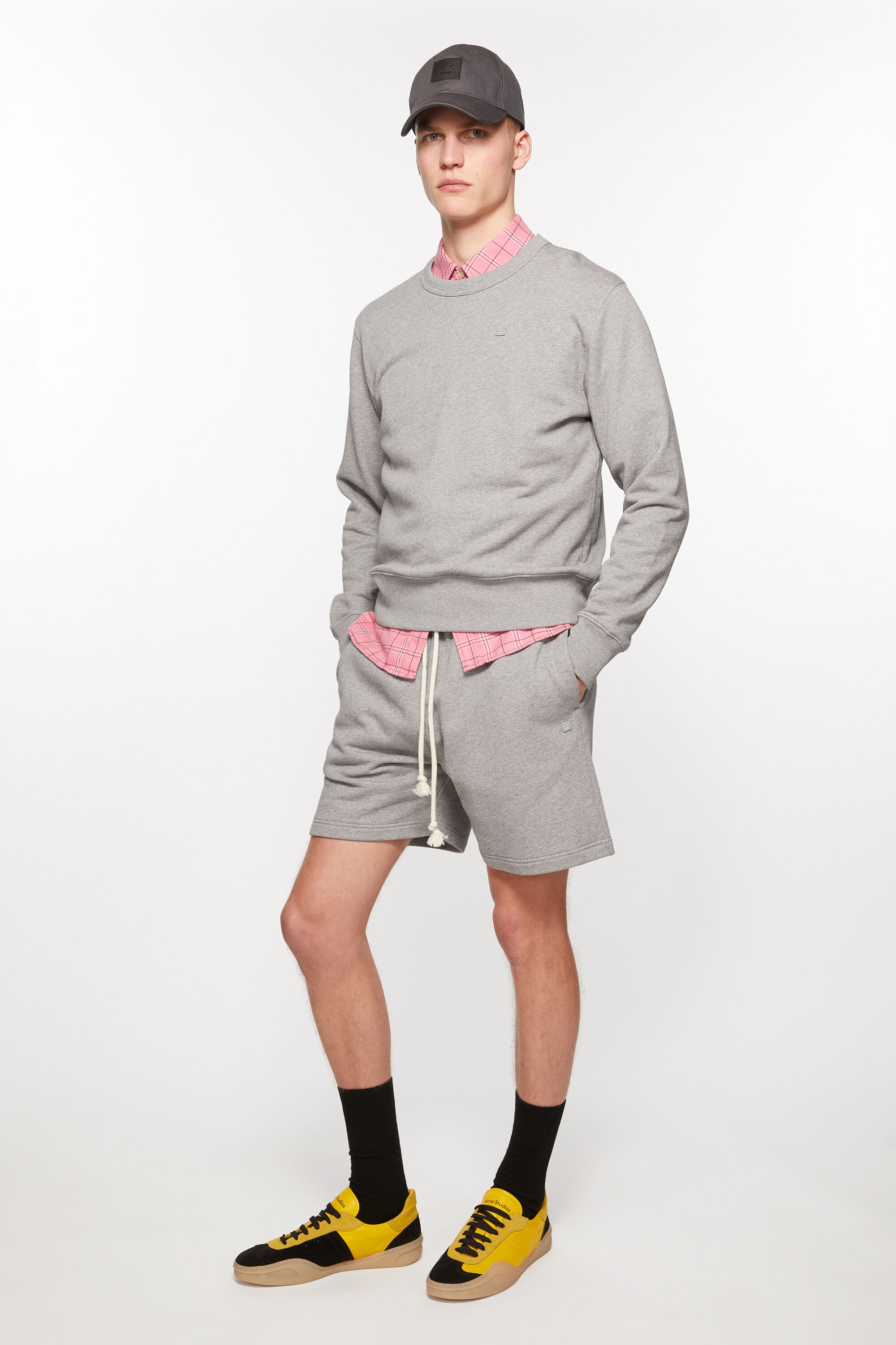 Fleece shorts - Light Grey Melange - 4