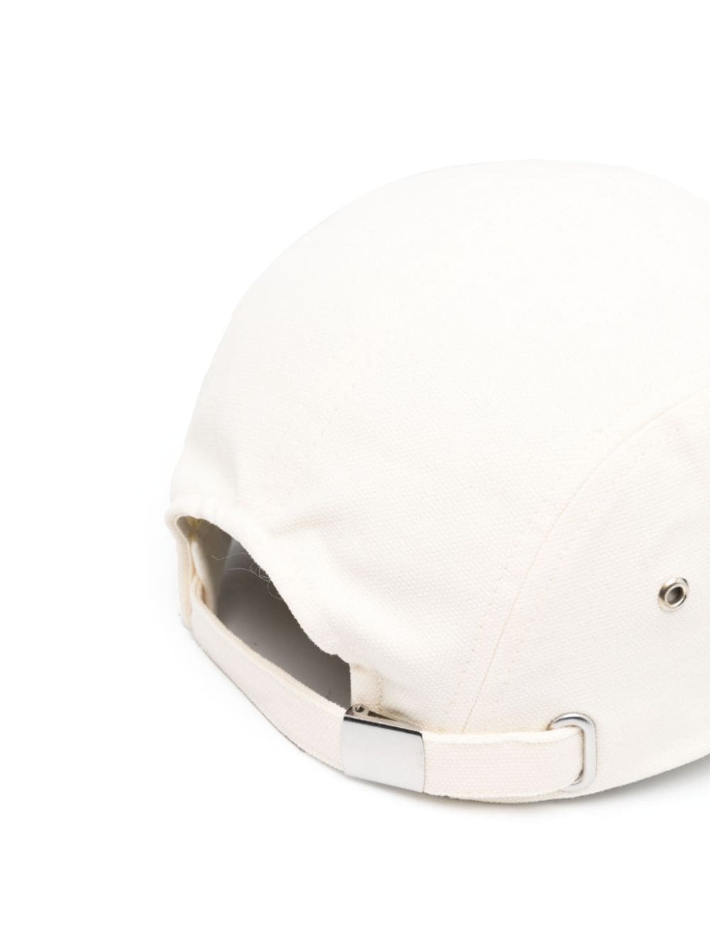 flocked-logo canvas cap - 2