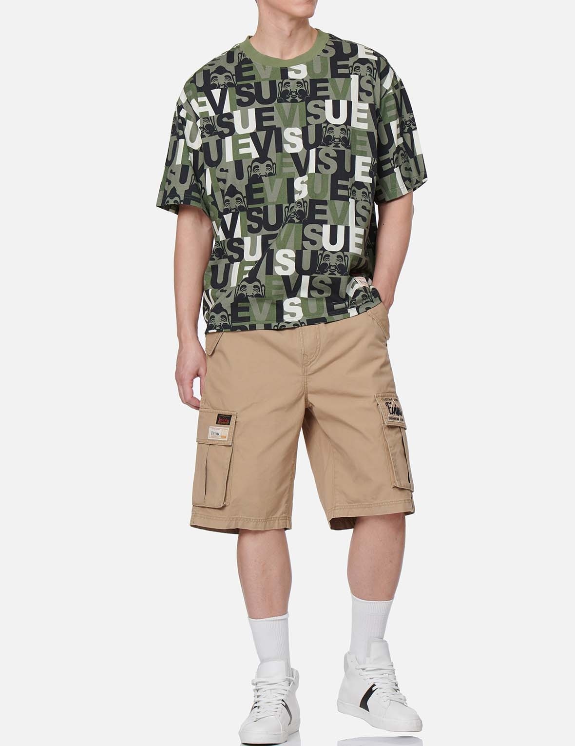 GODHEAD EMBROIDERY CARGO SHORTS - 5