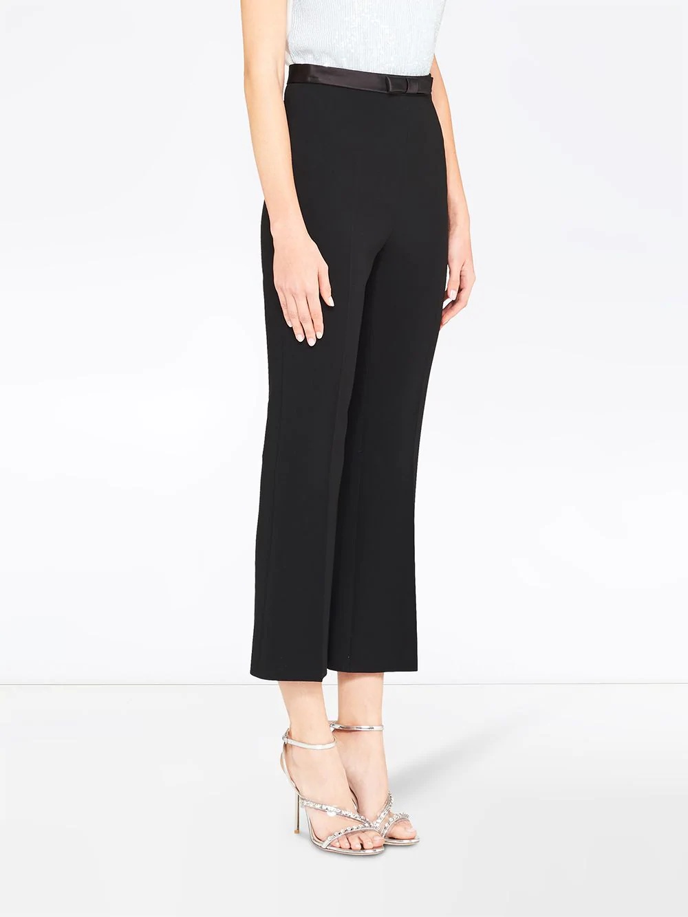 bow waistband cropped trousers - 3