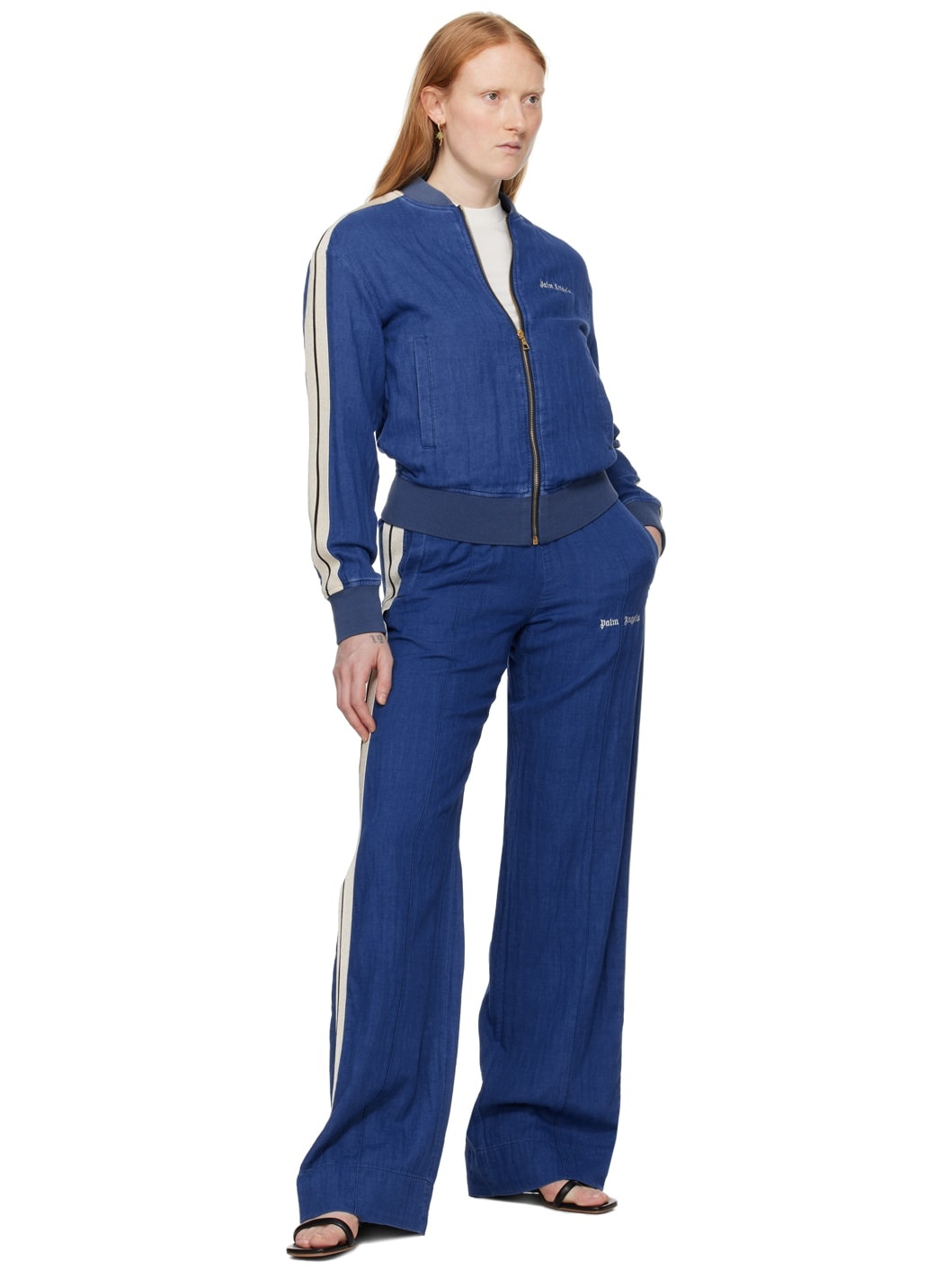 Blue Embroidered Track Jacket - 4