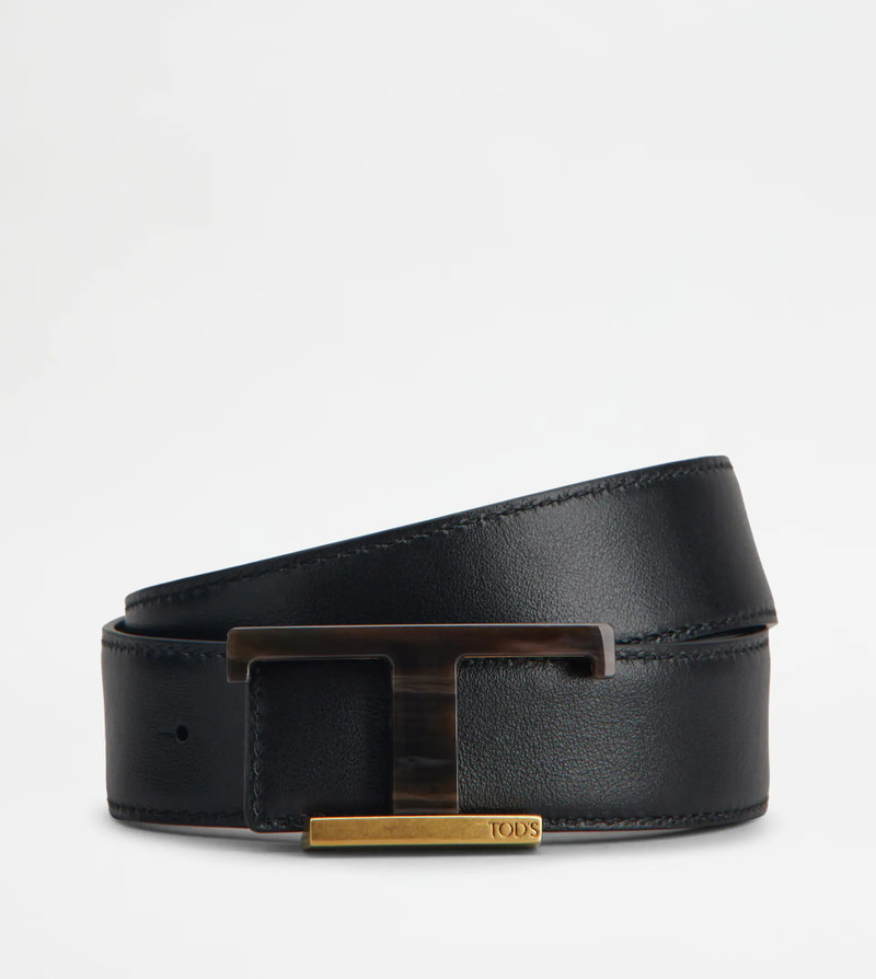 Tod's REVERSIBLE BELT IN LEATHER - BLACK outlook