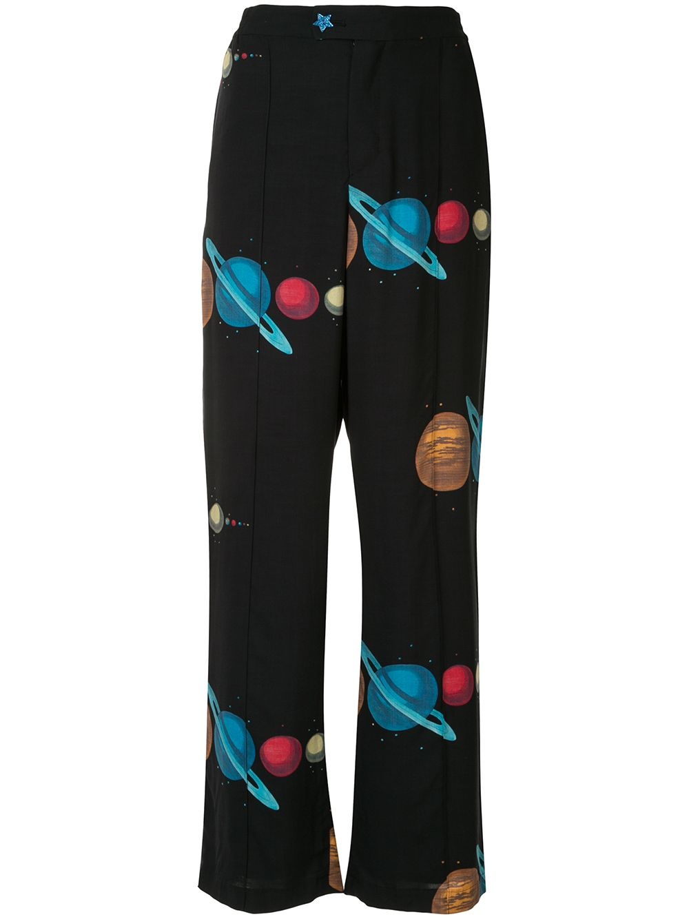 planet print trousers - 1