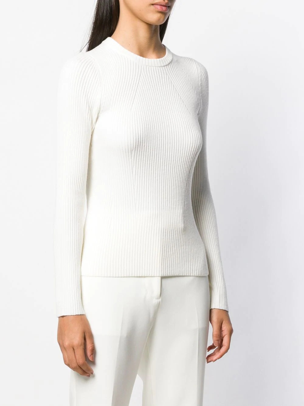 ribbed fitted jumper - 3