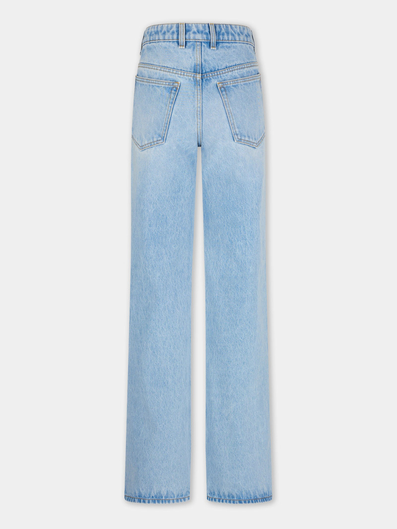 LIGHT BLUE BAGGY TROUSERS IN DENIM 5