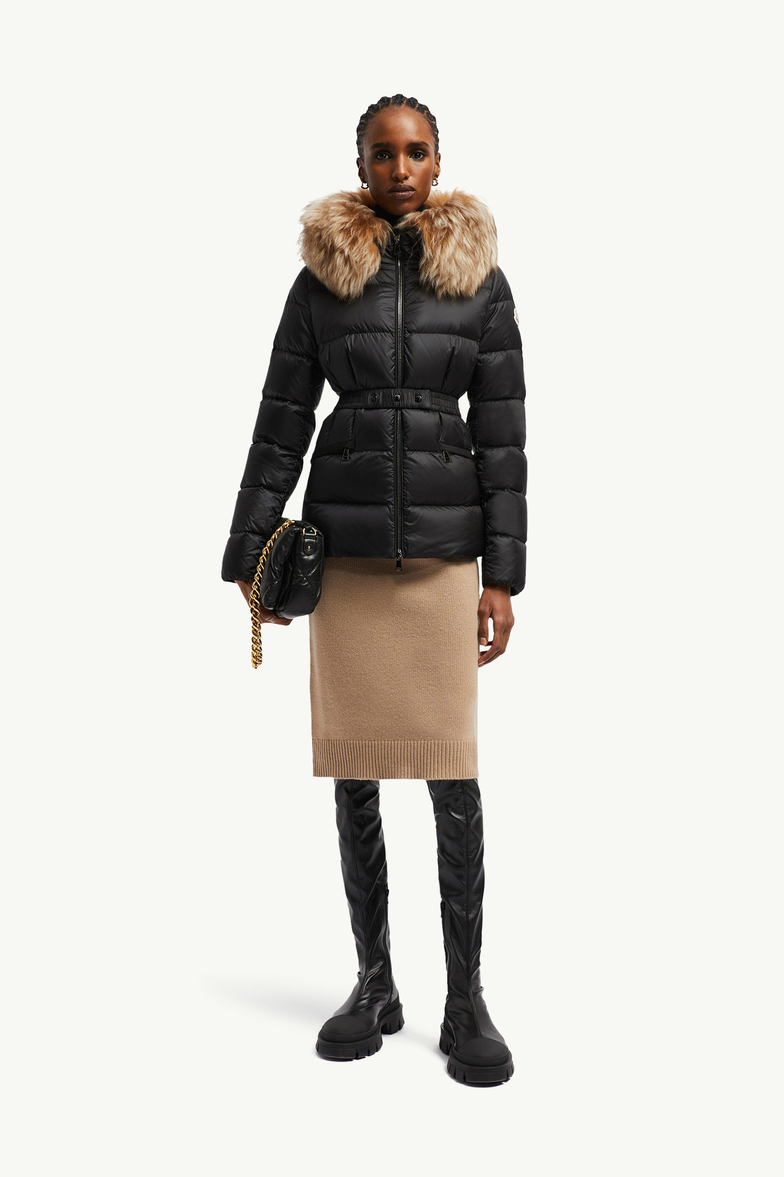 Boed Hooded Shearling-Trimmed Short Down Jacket - 2