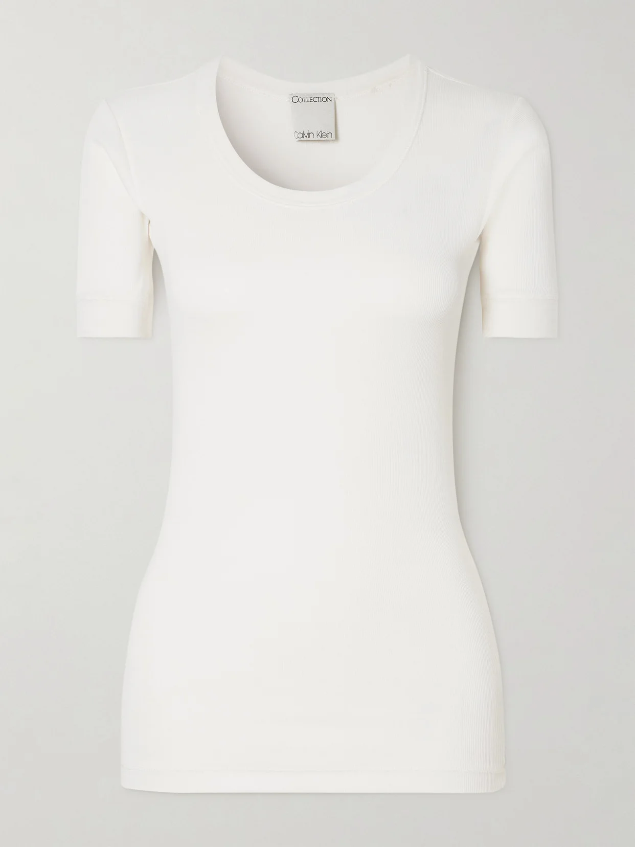 Aubriella Ribbed Organic Cotton-blend Jersey T-shirt - 1
