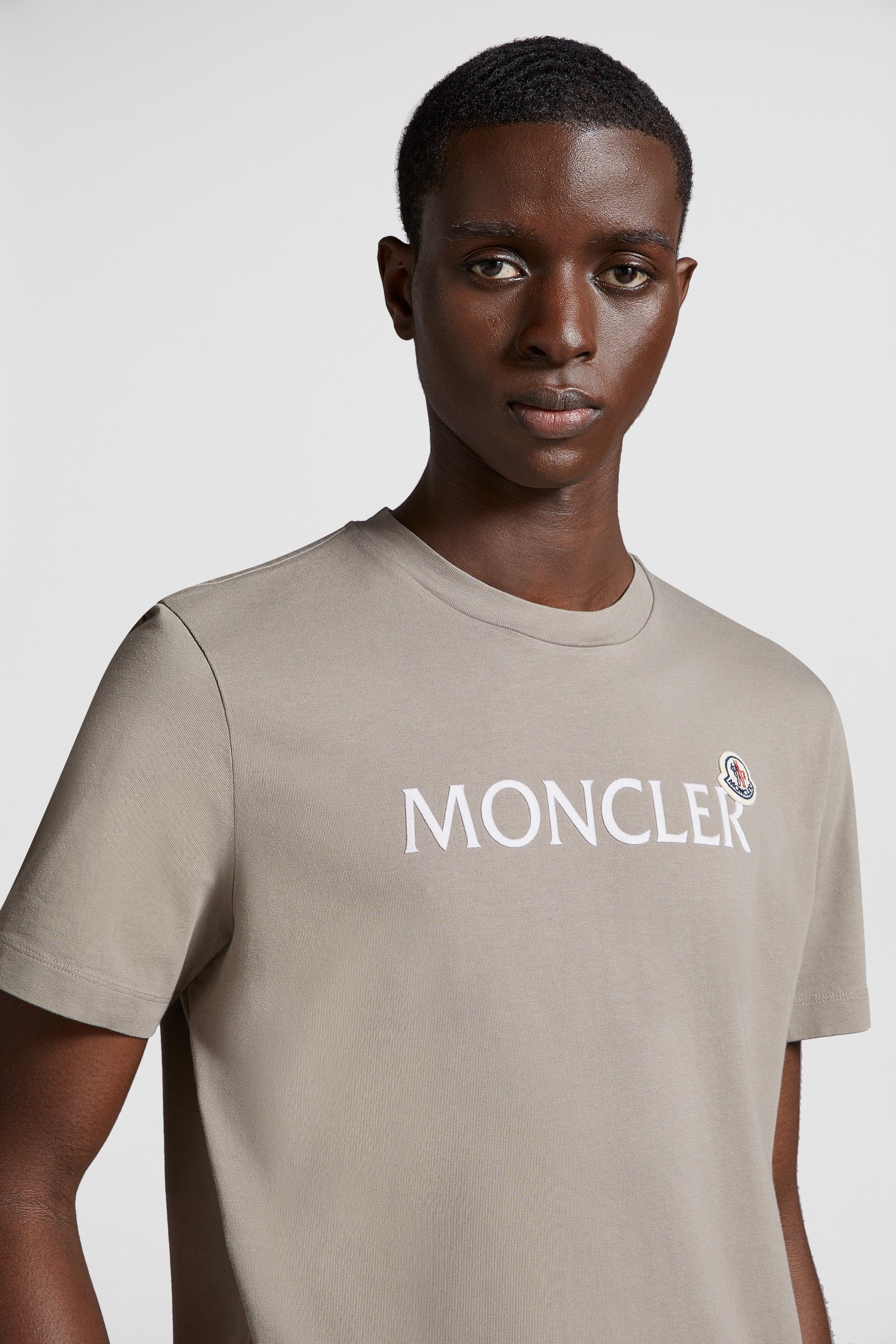 Moncler Flocked Logo Cotton T-Shirt | REVERSIBLE