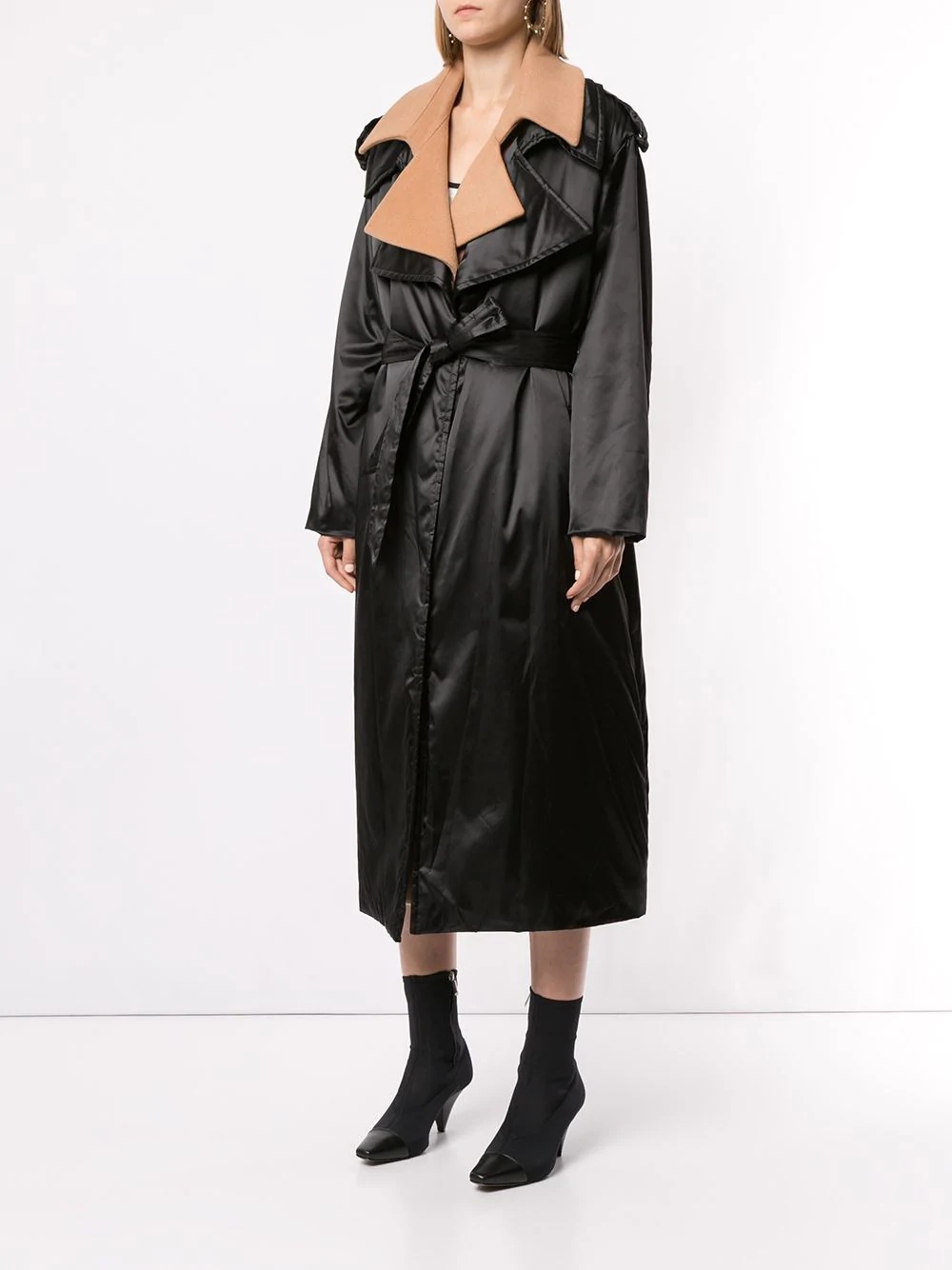 layered-effect trench coat - 3