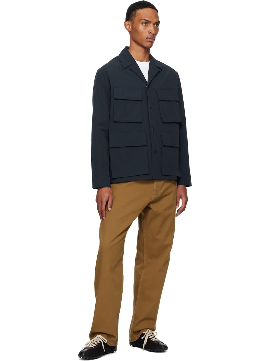Tan Mogens Relaxed 5 Pocket Heavy Twill Trousers - 4