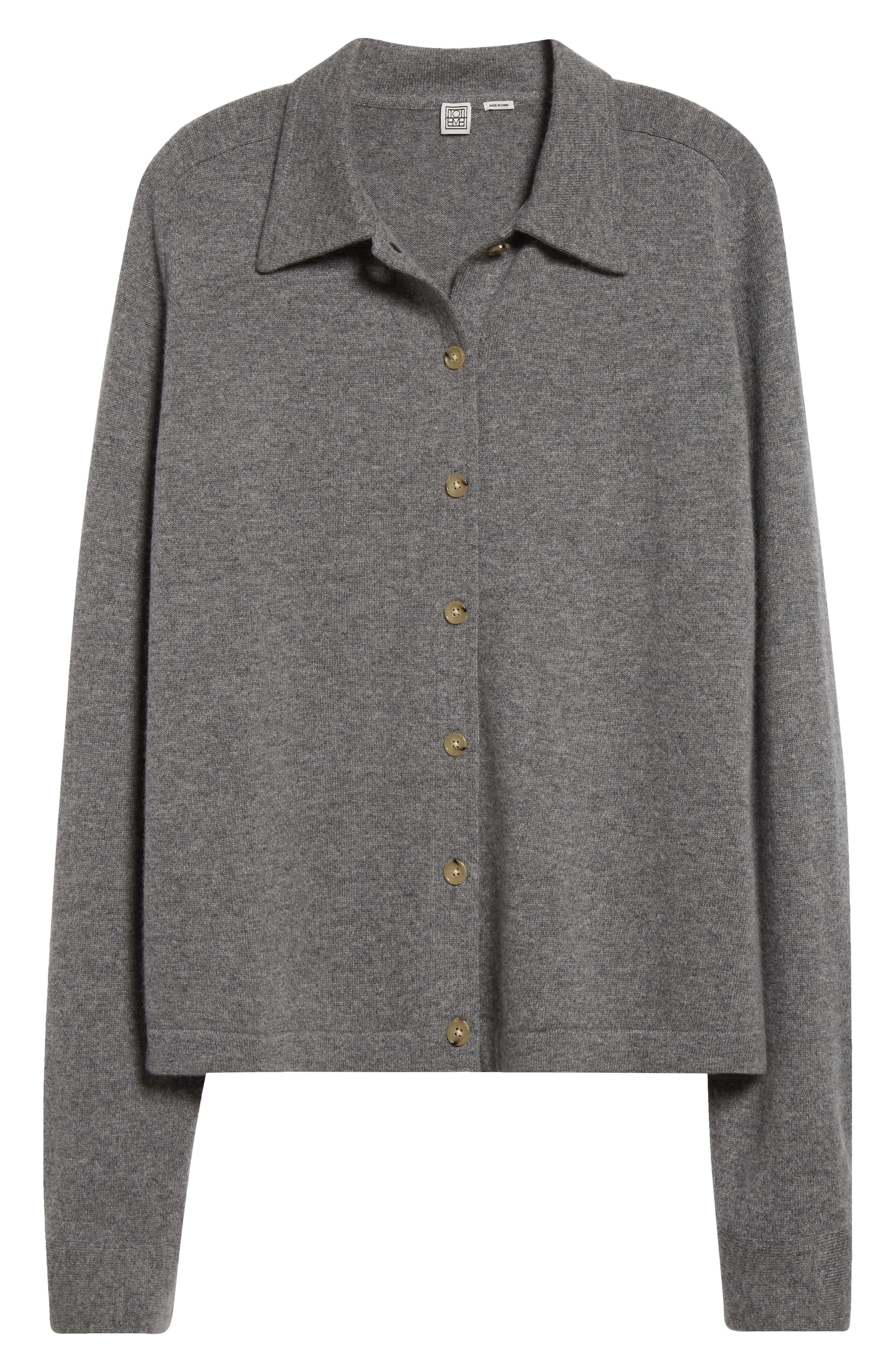 TOTEME Cashmere Cardigan in Grey Melange at Nordstrom - 5