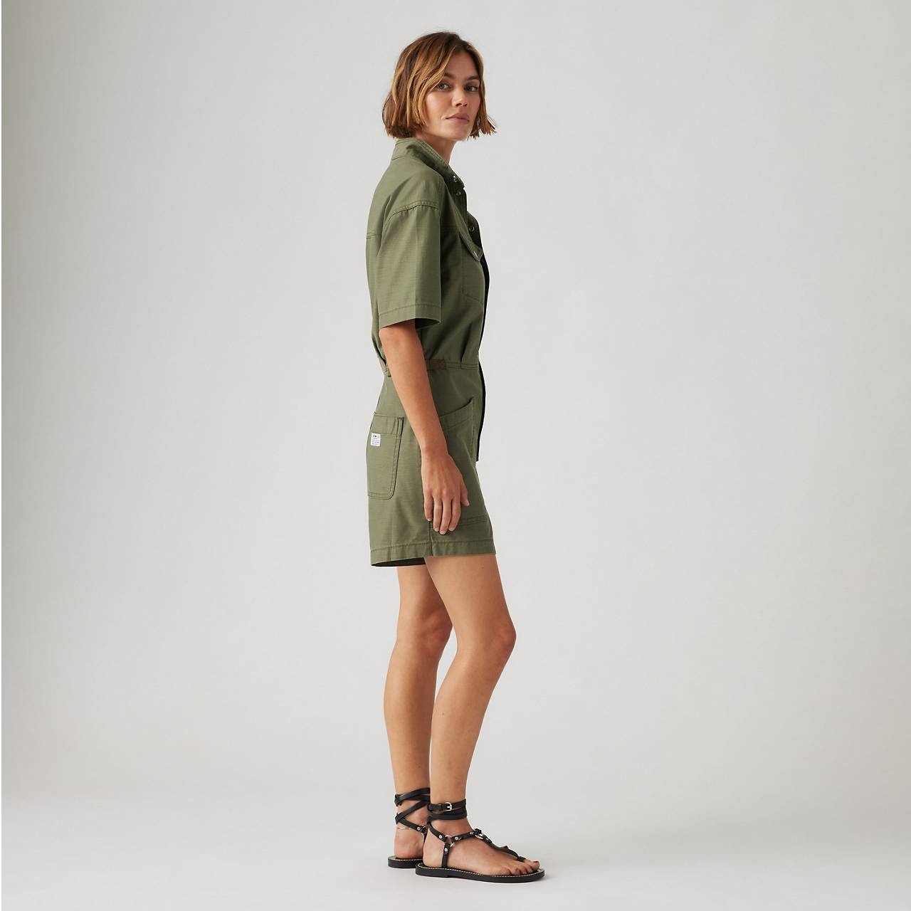 SHORT SLEEVE SURPLUS ROMPER - 4