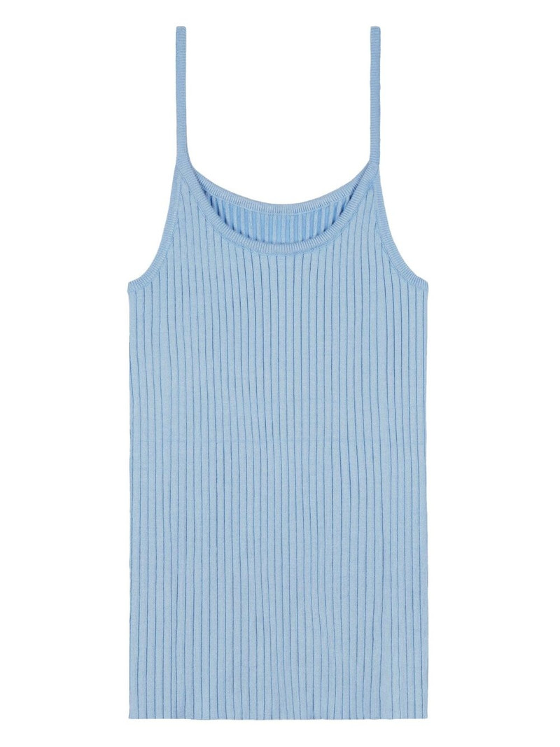 Sporty & Rich logo-patch ribbed tank top outlook