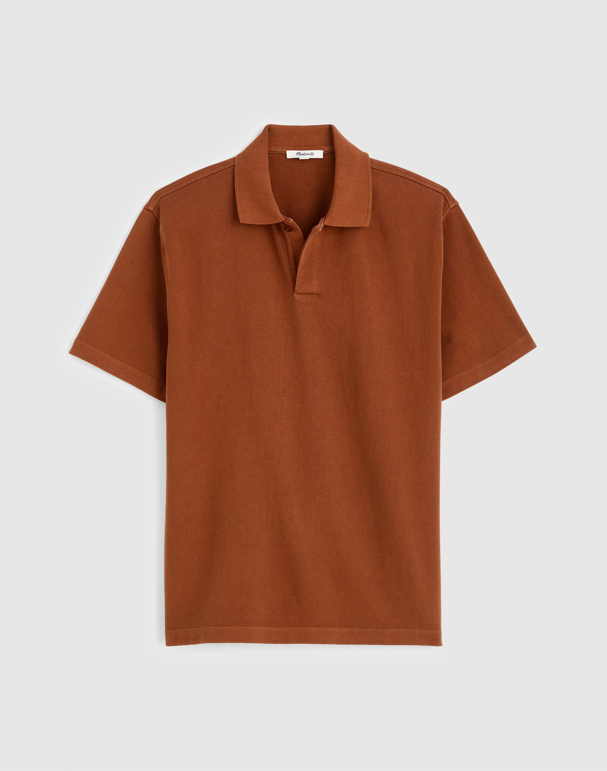 Short-Sleeve Compact-Knit Polo - 1