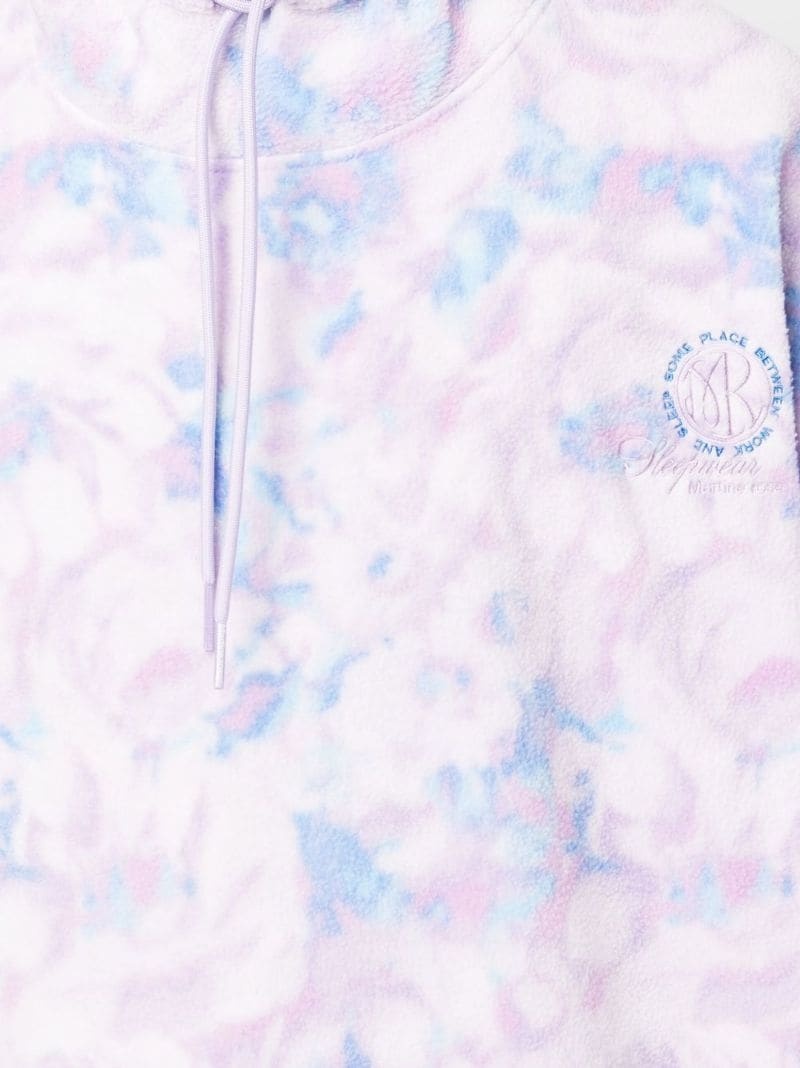 floral-print fleece jumper - 6