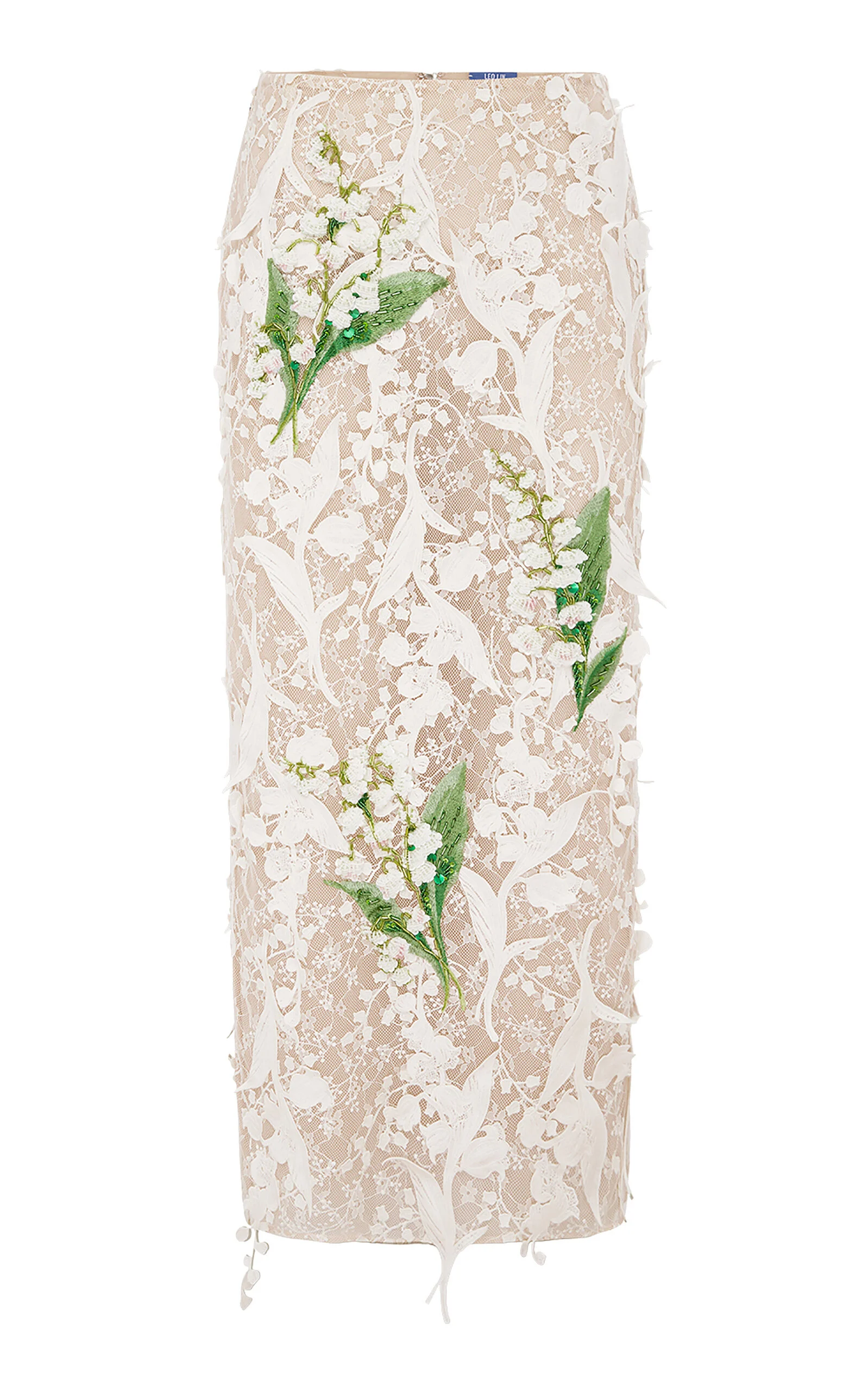 Kyra Embellished Lace Maxi Skirt off-white - 1